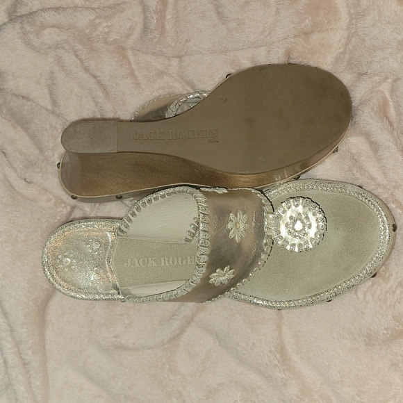 Gold Jack Roger's Wedge sz 10 - Picture 2 of 2